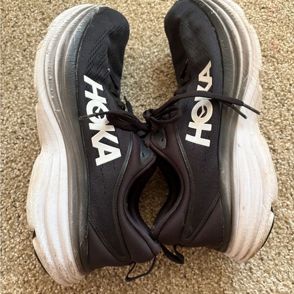 Hoka Black and White Athletic Shoes - Picture 6 of 9